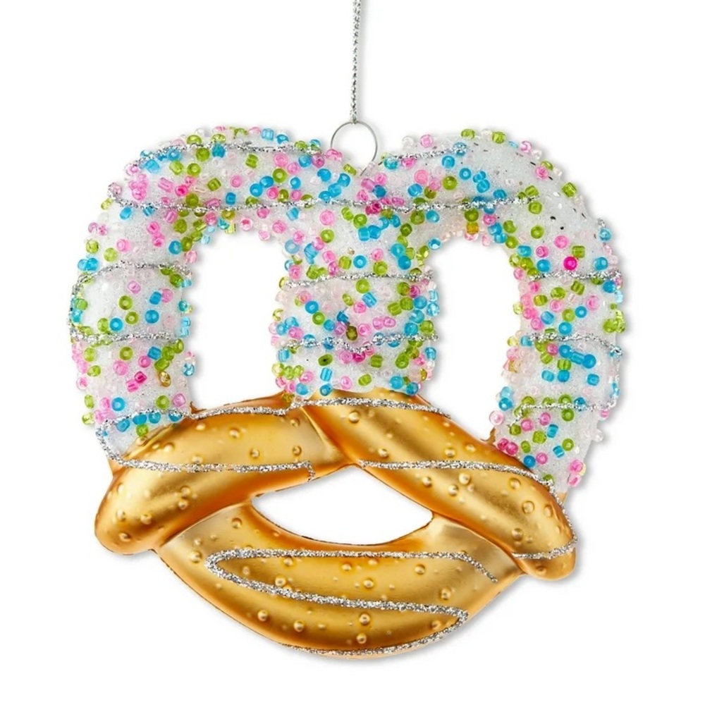 Pretzel Christmas Ornament nwt 4 in